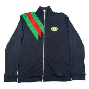 FLAW Gucci GG Stripe Full Zip Track Sweatshirt Jacket Youth 12 Quiet Luxury